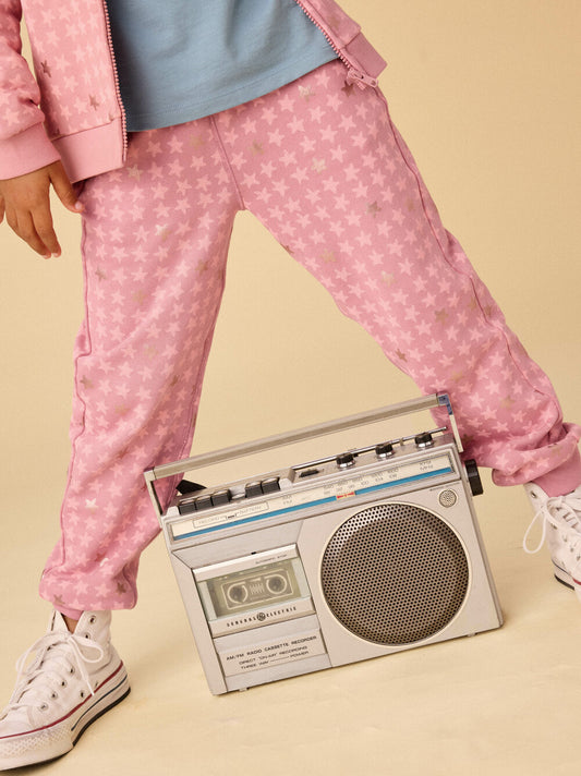 Tea Metallic Stars | Going Places Joggers