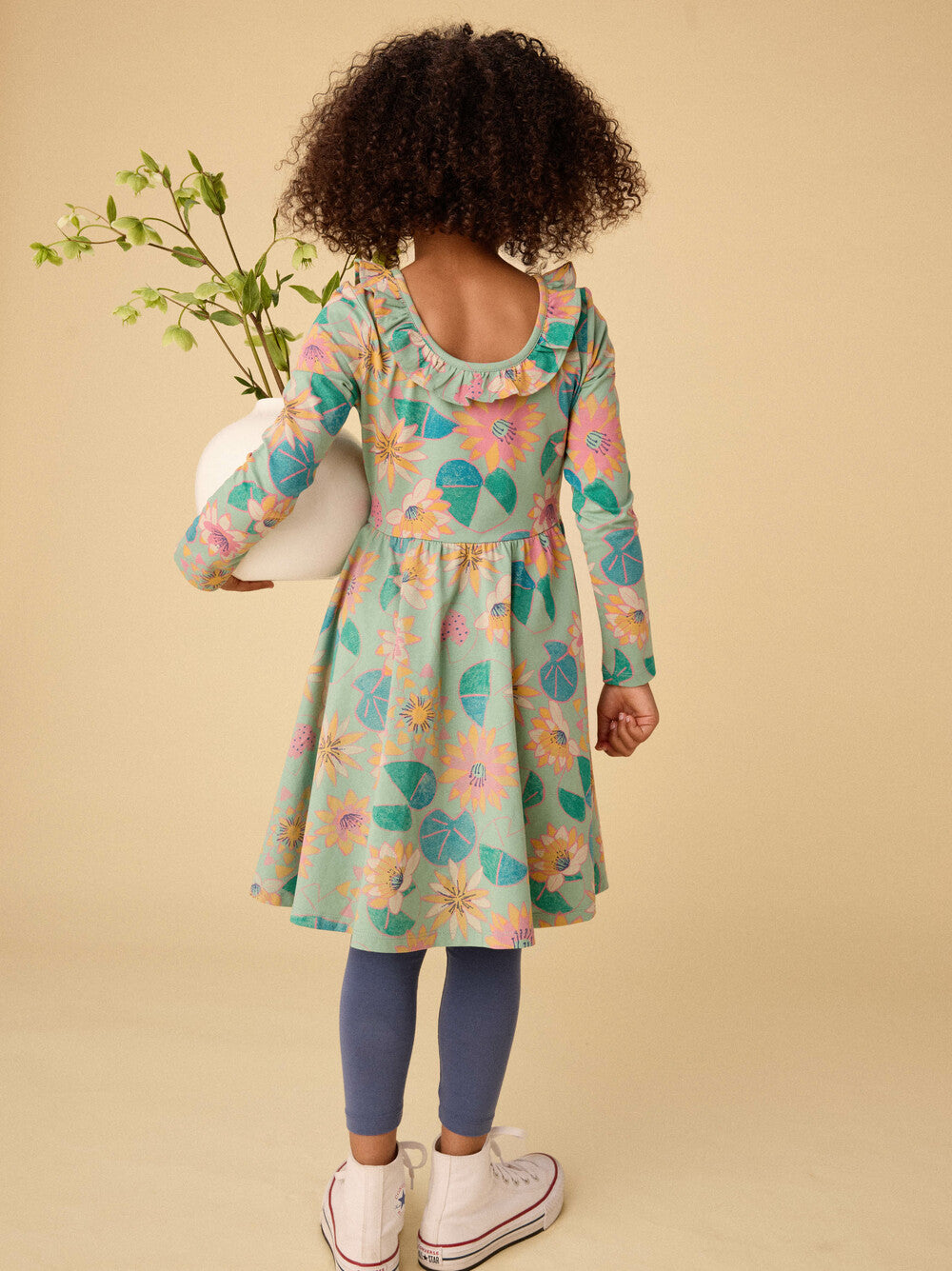 Tea Chalk Water Lillies | Ruffle Collar Ballet Dress