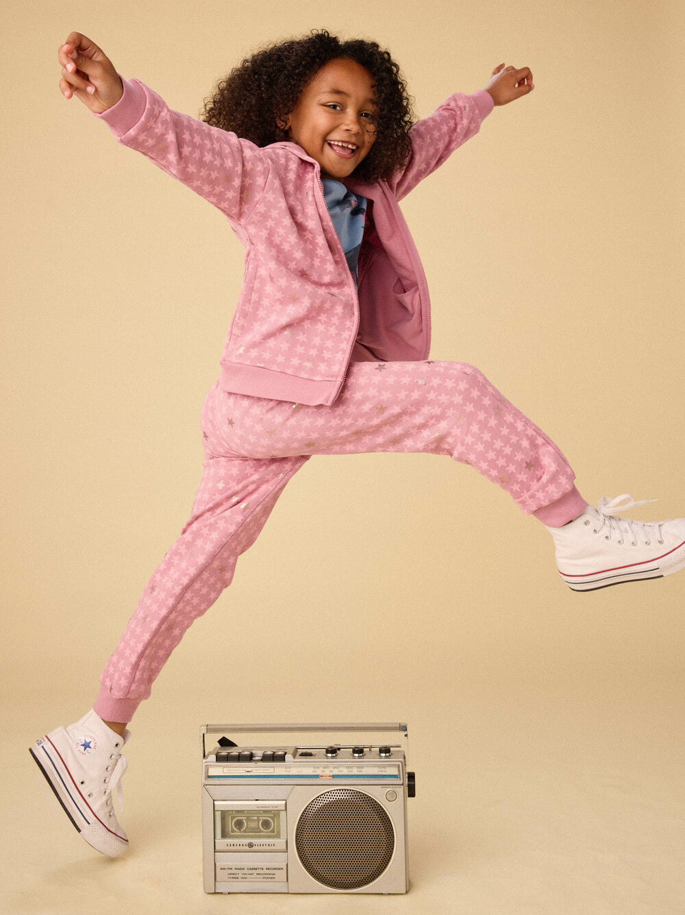 Tea Metallic Stars | Going Places Joggers