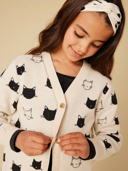 Tea Turkish Cats | Long Sleeve Iconic Cat Cardigan