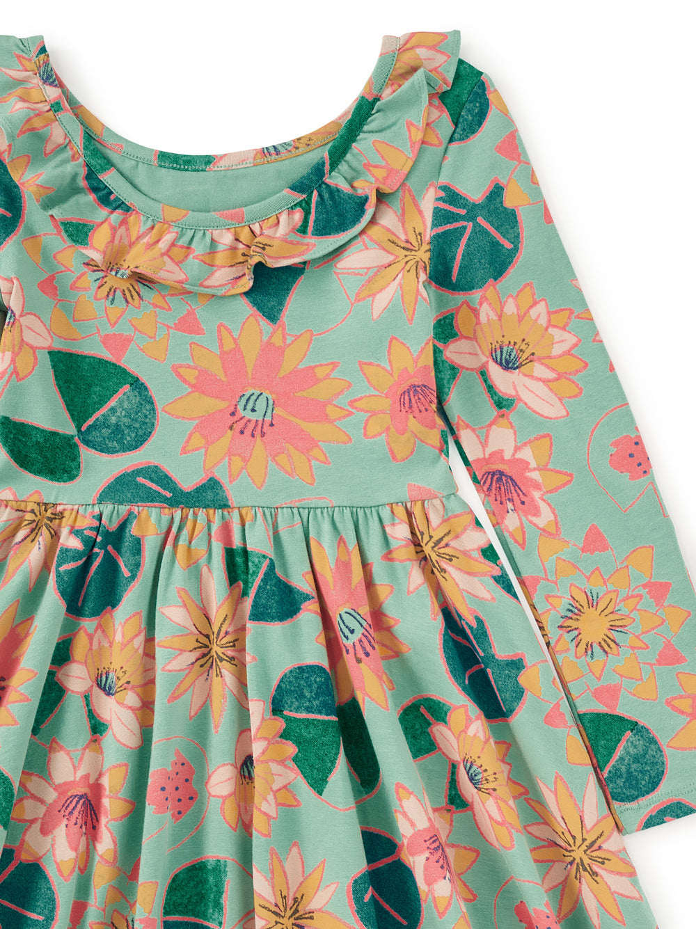 Tea Chalk Water Lillies | Ruffle Collar Ballet Dress