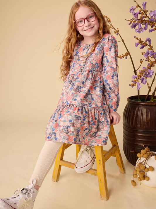 Tea Japanese Mini | Corduroy Henley Shirtdress