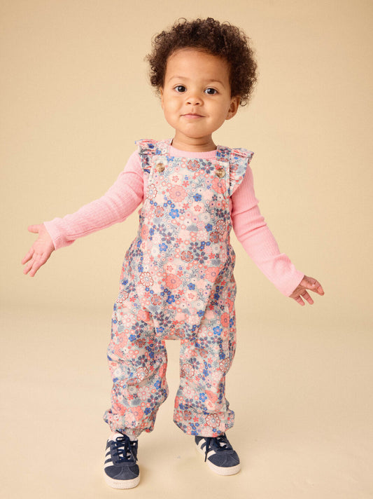 Tea Japanese Mini | Corduroy Ruffle Romper