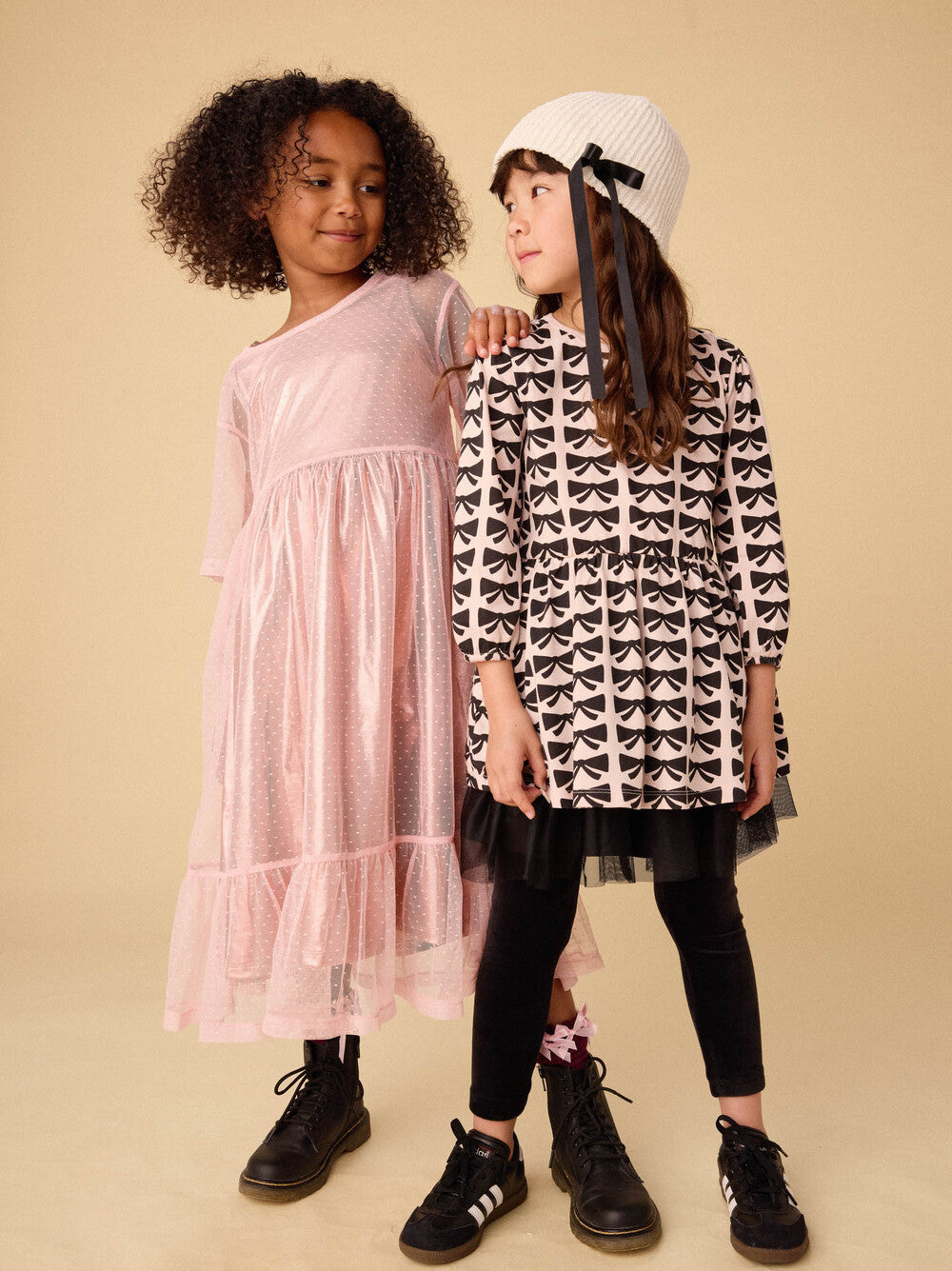 Tea Cherry Blossom | Layered Tulle & Foil Dress