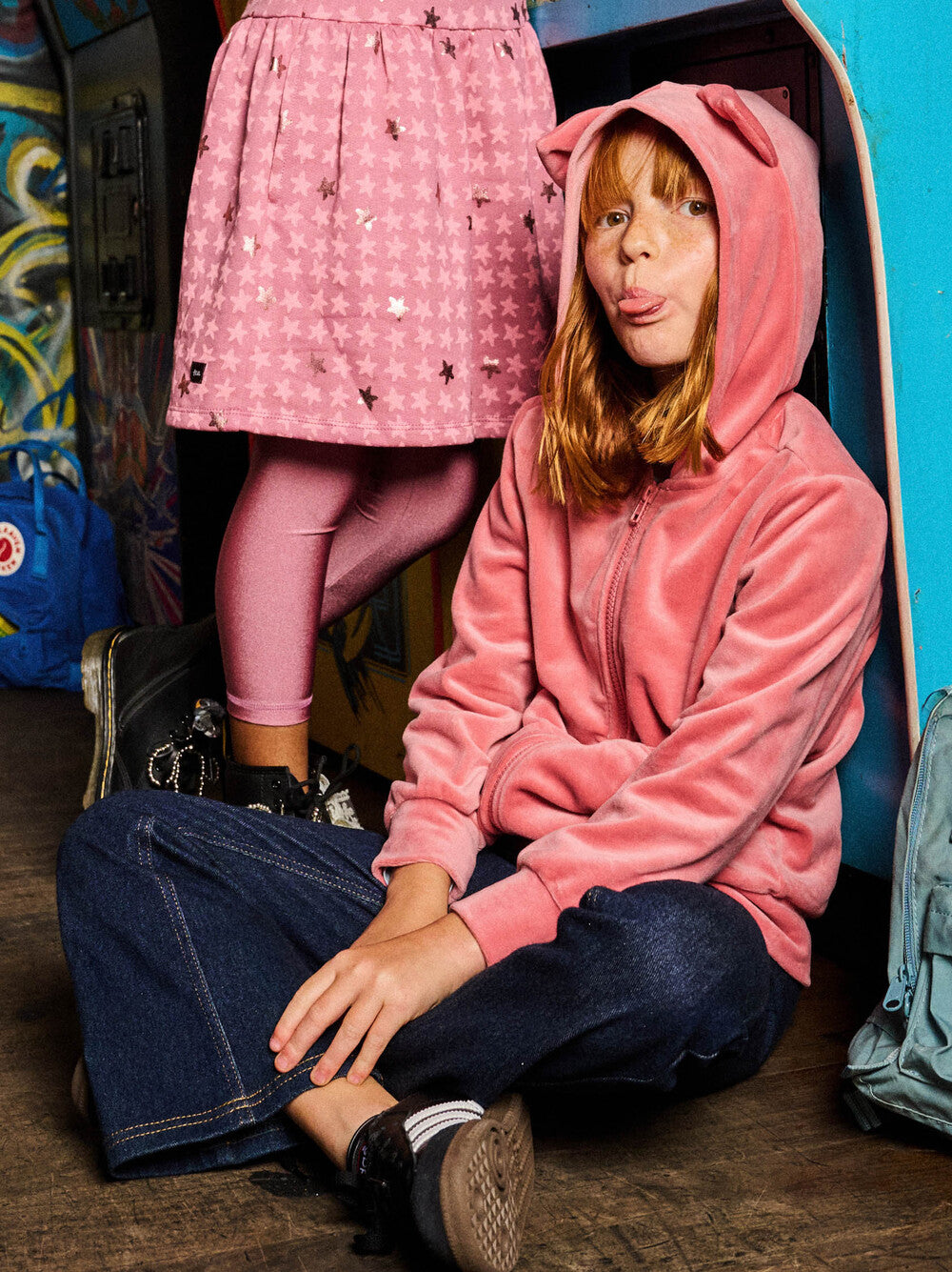 Tea Mauveglow | Cat Ears Velour Hoodie