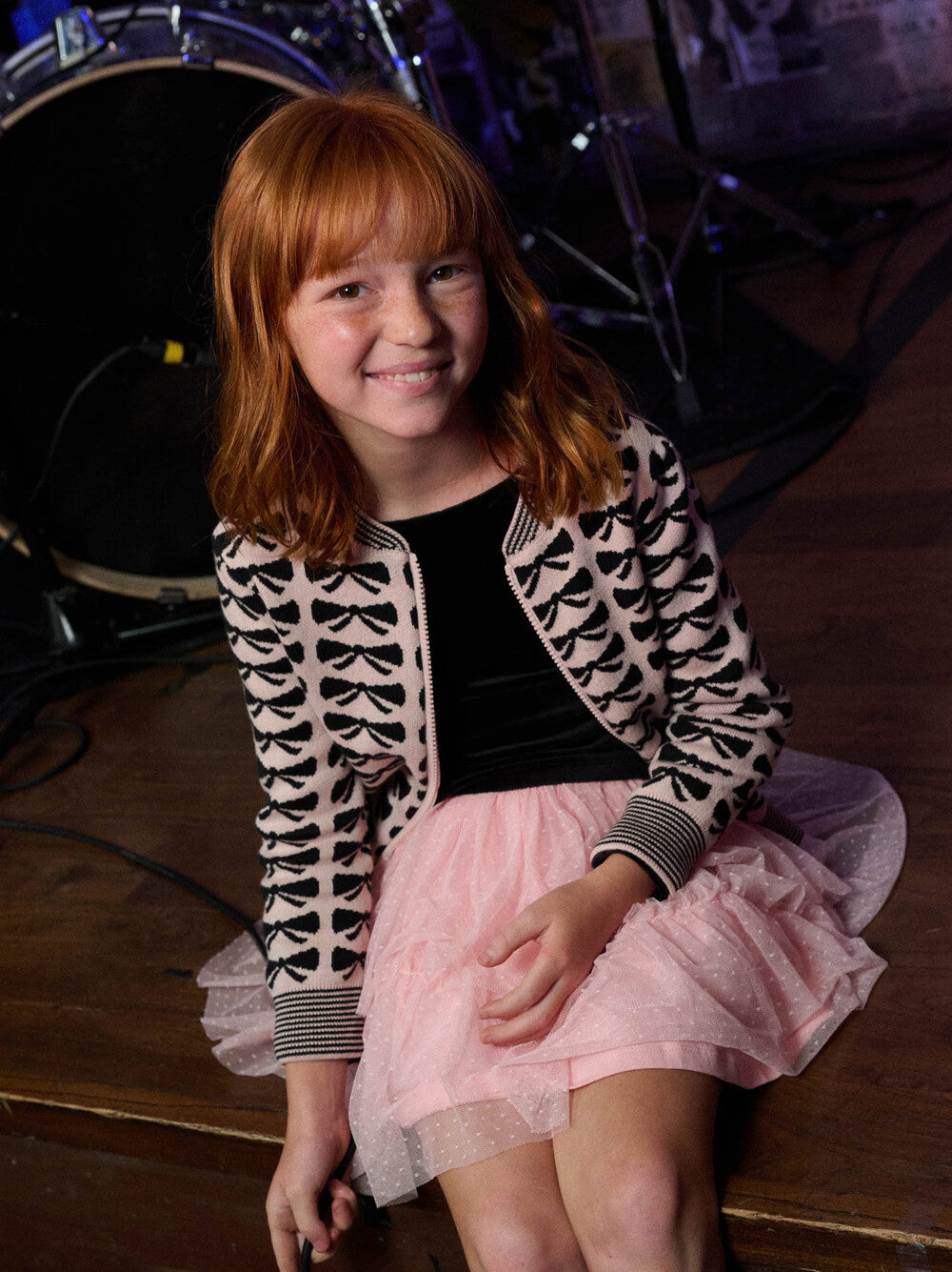 Tea Bow | Zip Up Bow Cardigan