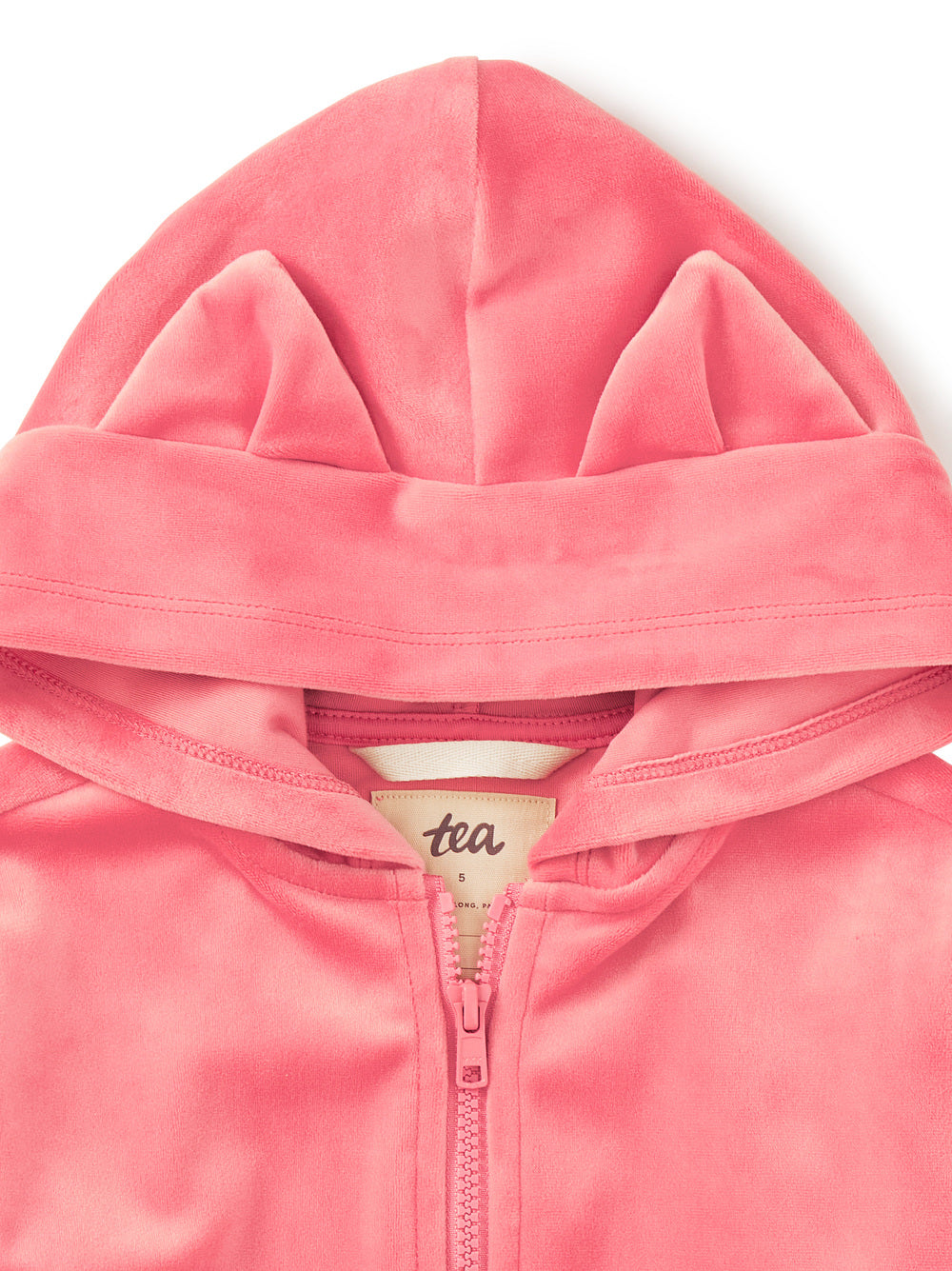 Tea Mauveglow | Cat Ears Velour Hoodie