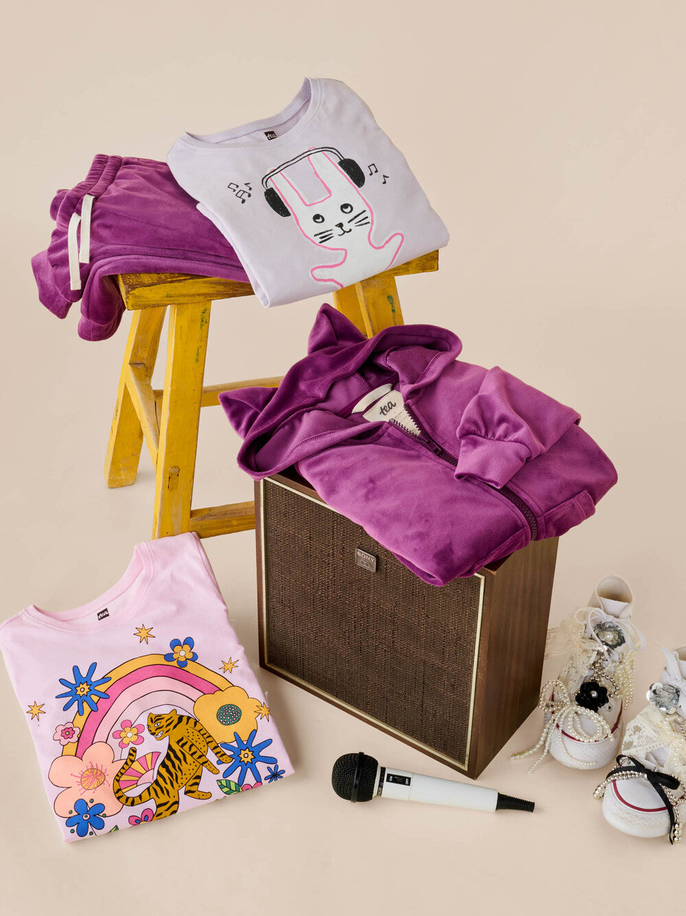 Tea Urchin Purple | Bunny Bop Graphic Tee