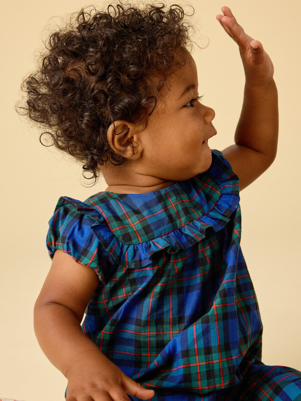 Tea Busan Holiday Plaid | Ruffle Romper