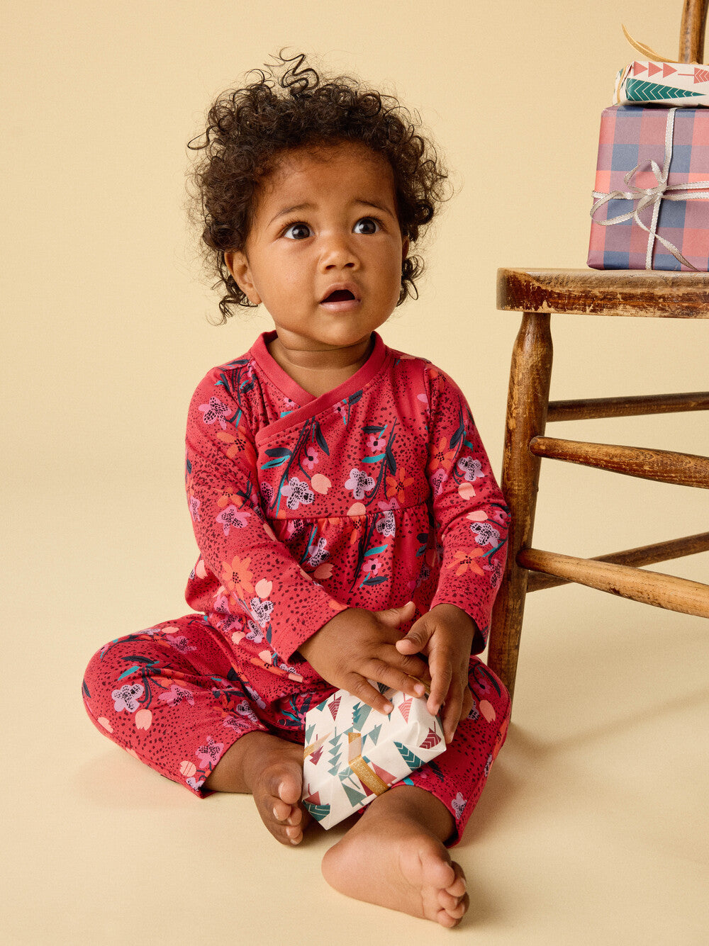 Tea Vintage French Flowers | Wrap Neck Romper