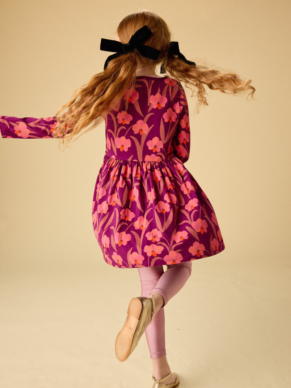 Tea Jeju Island | Long Sleeve Wrap Neck Dress