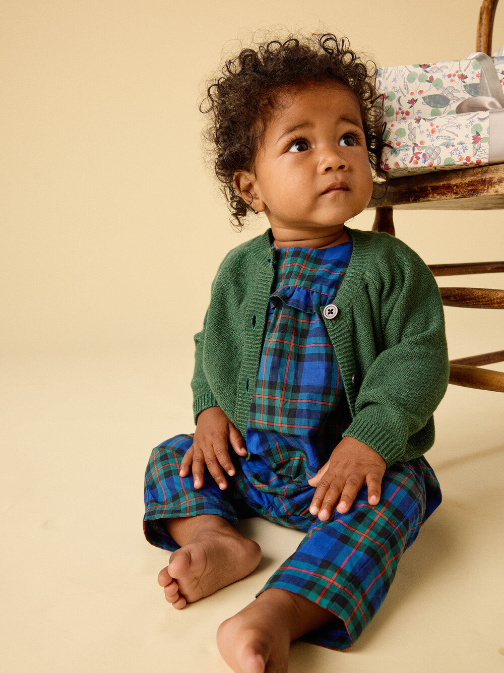 Tea Busan Holiday Plaid | Ruffle Romper