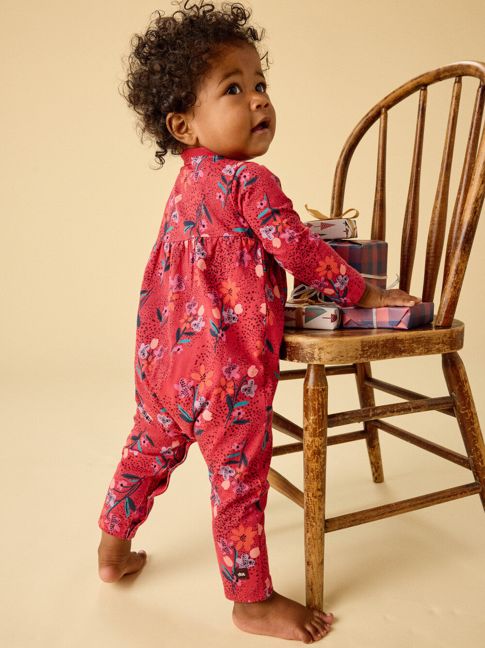 Tea Vintage French Flowers | Wrap Neck Romper