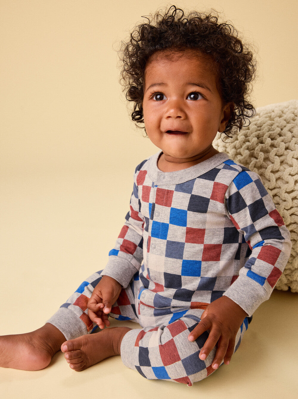 Tea Multicolored | Long Sleeve Snap Front Romper