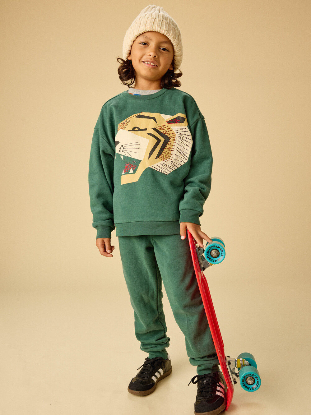 Tea Jungle | Embroidered Tiger Popover