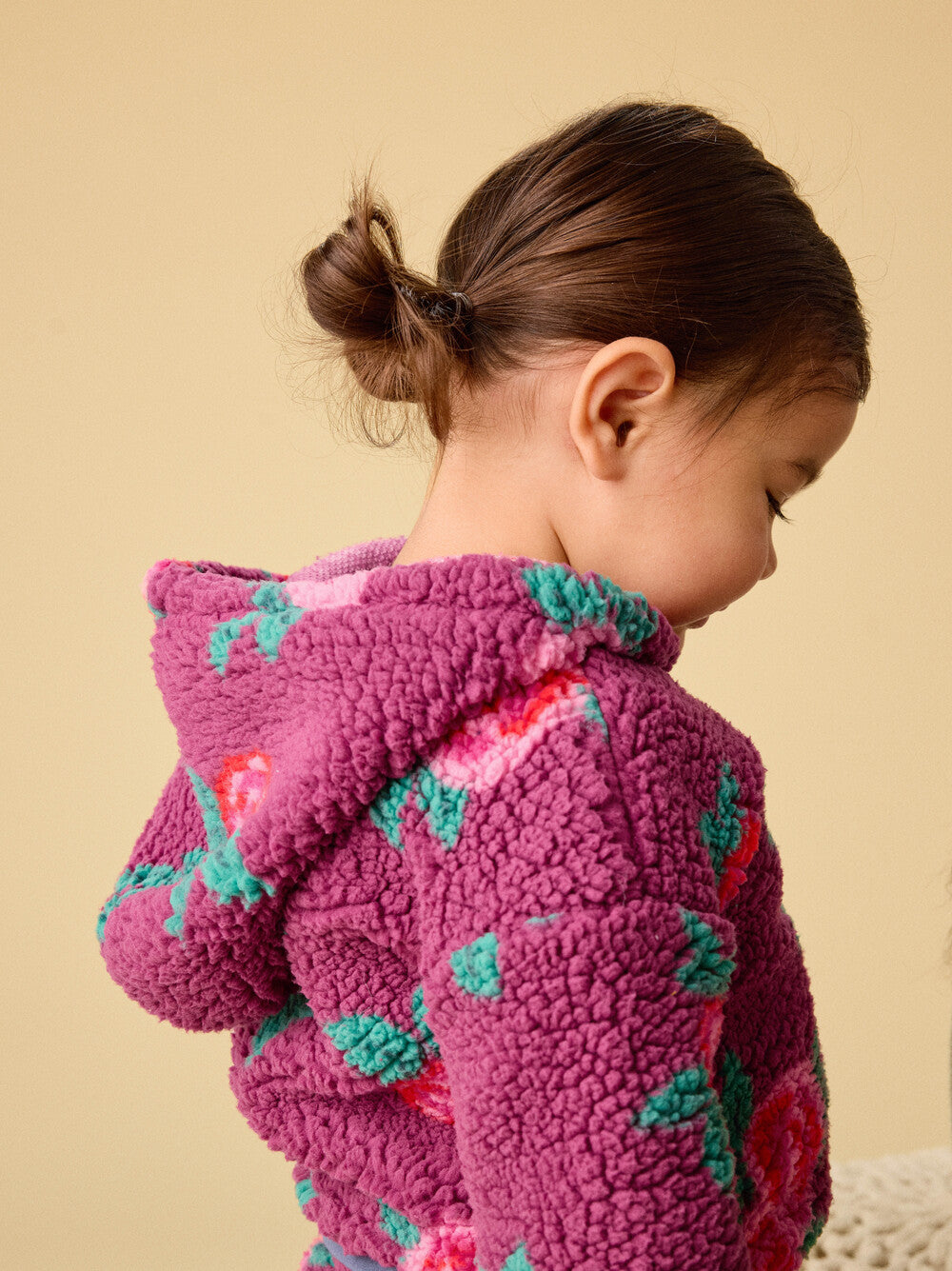 Tea Painted Rose | Teddy Fleece Hoodie