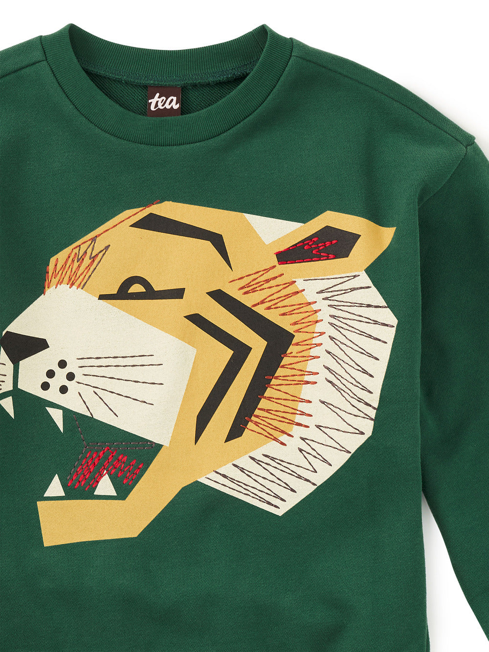 Tea Jungle | Embroidered Tiger Popover