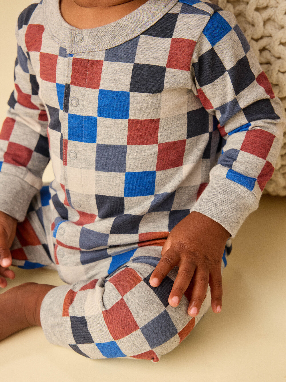 Tea Multicolored | Long Sleeve Snap Front Romper