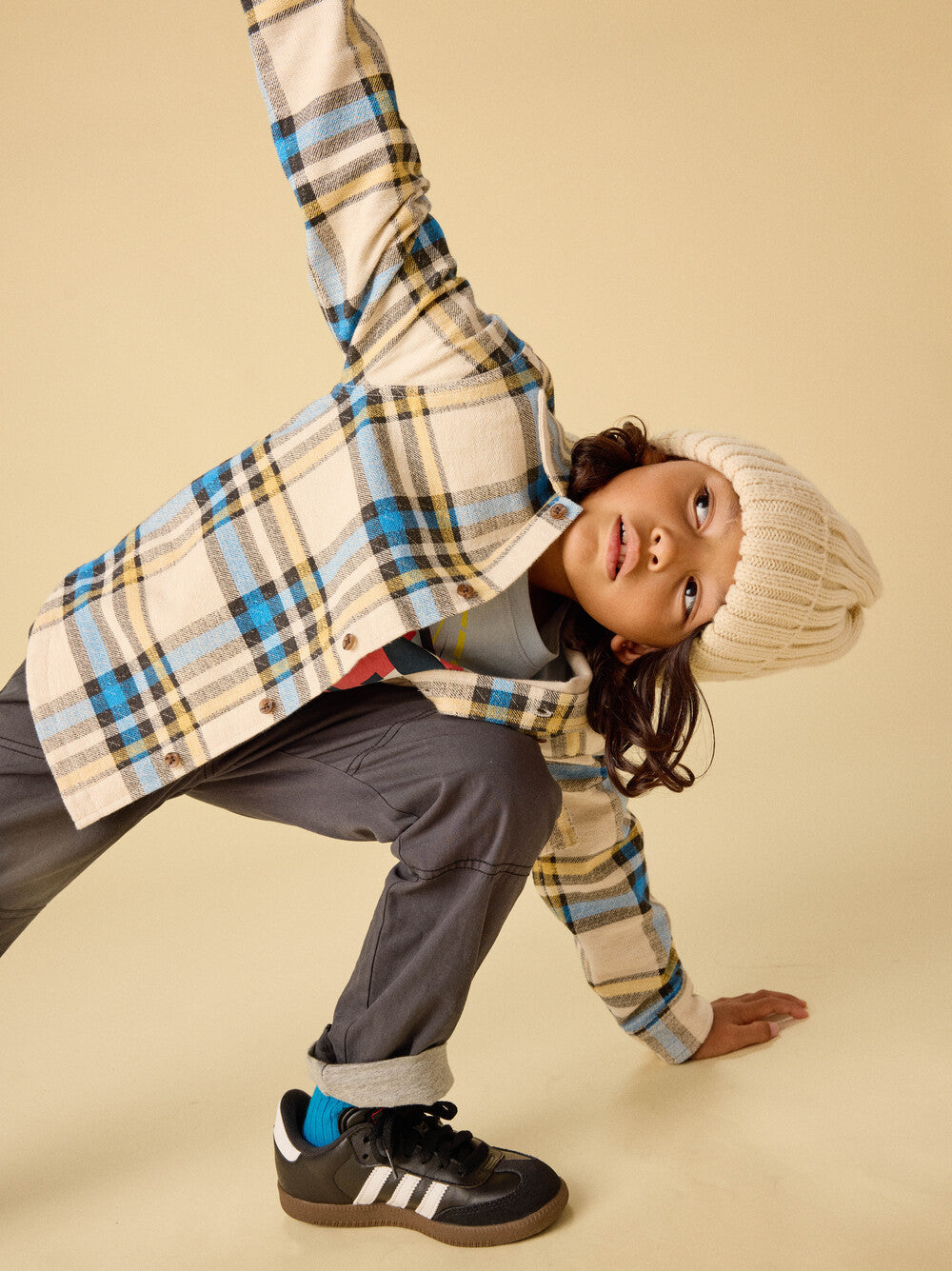 Tea Ganwon-Do | French Terry Plaid Shacket