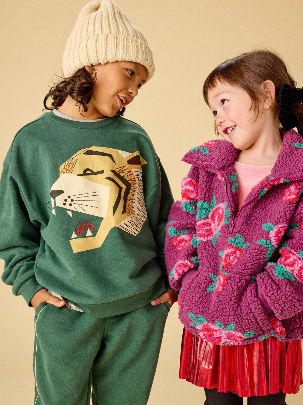 Tea Jungle | Embroidered Tiger Popover