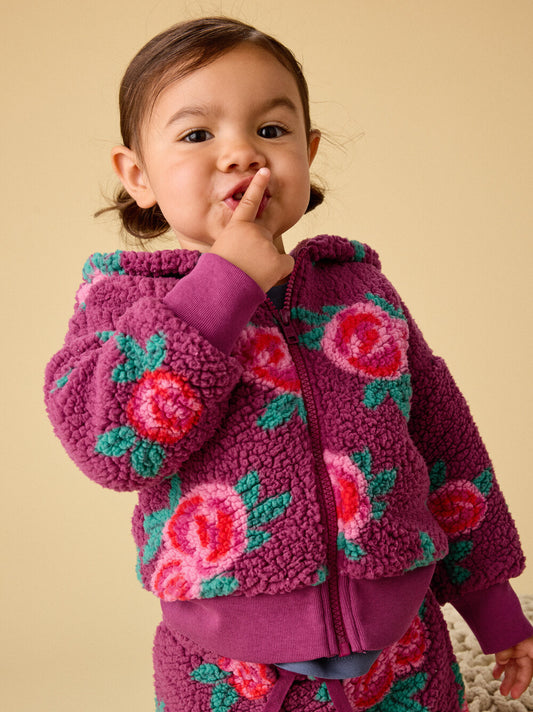 Tea Painted Rose | Teddy Fleece Hoodie