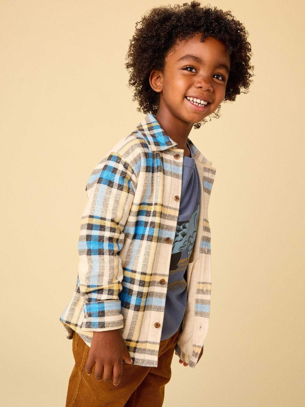 Tea Ganwon-Do | French Terry Plaid Shacket