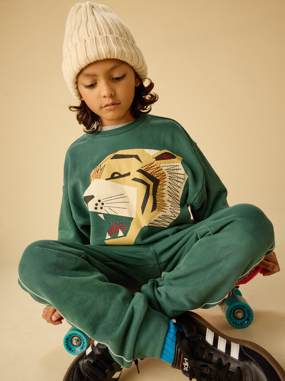 Tea Jungle | Embroidered Tiger Popover