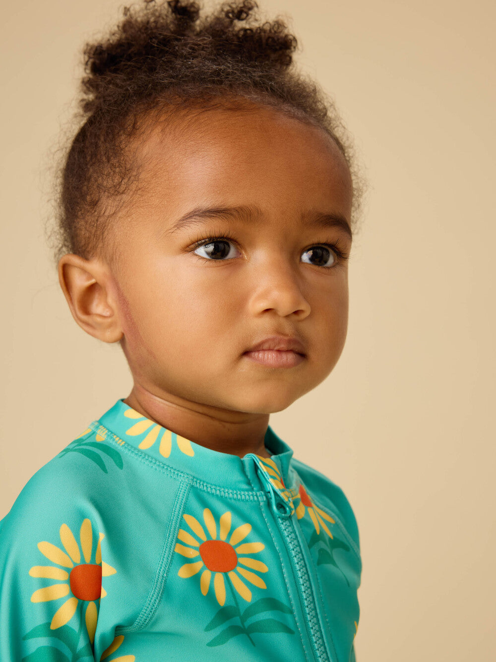 Tea Light Laguna | Sunflowers Rash Guard Swimsuit