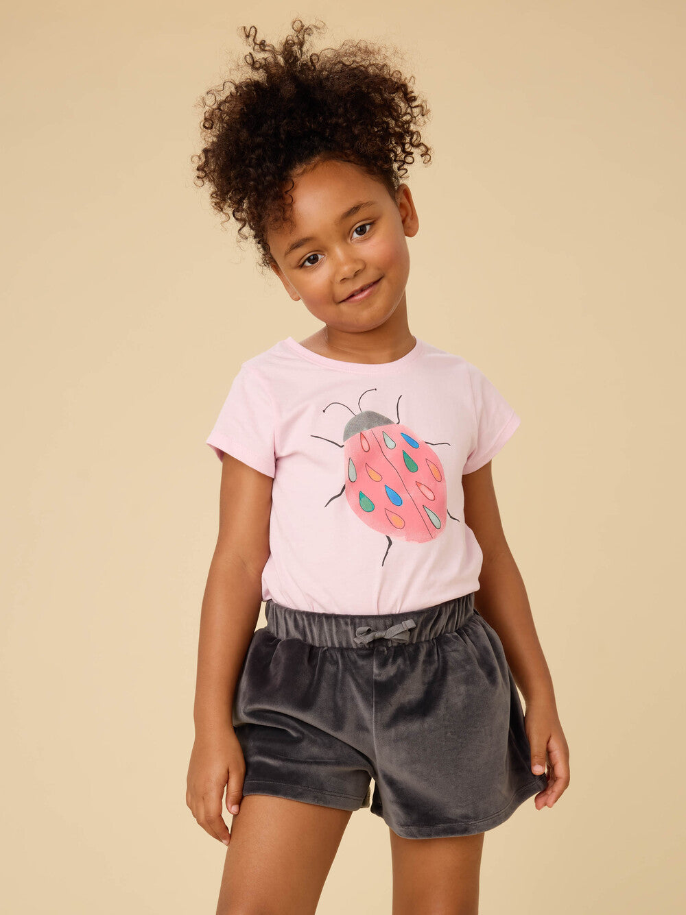 Tea Pink Lady | Rainy Ladybug Graphic Tee