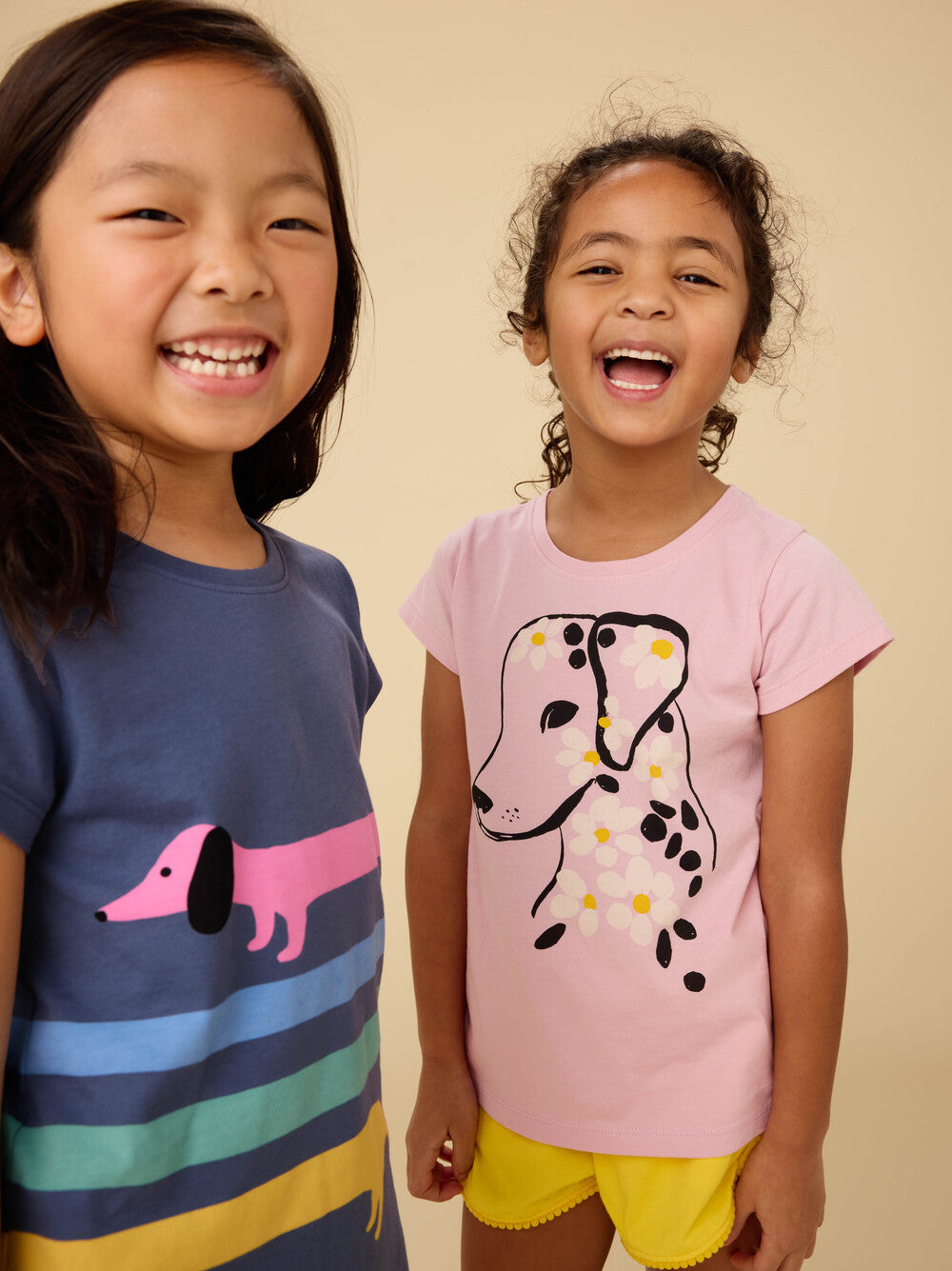 Tea Honeysuckle Rose | Flowery Dalmatian Graphic Tee