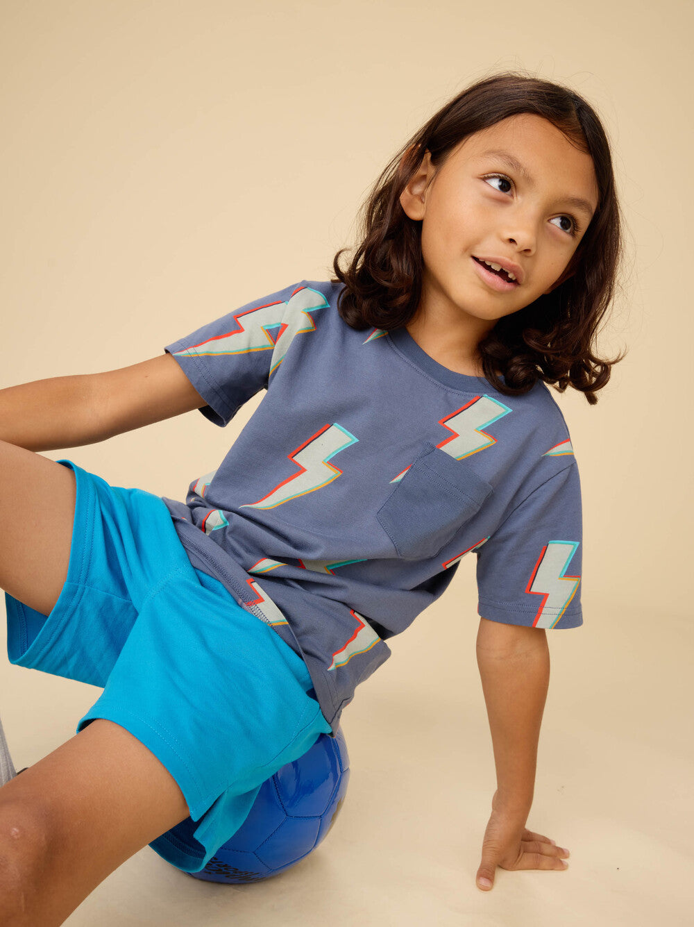 Tea Lightning Bolts | Printed Pocket Tee