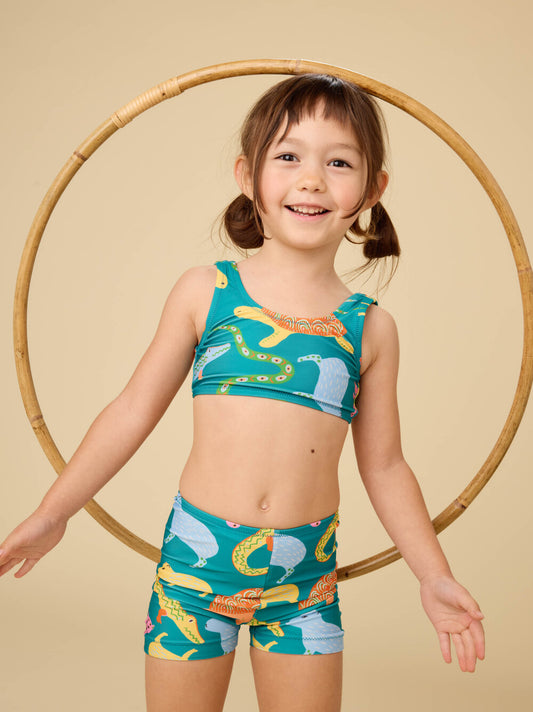 Tea Brazilian Folk Animals | Tankini & Board Shorts Swim Set