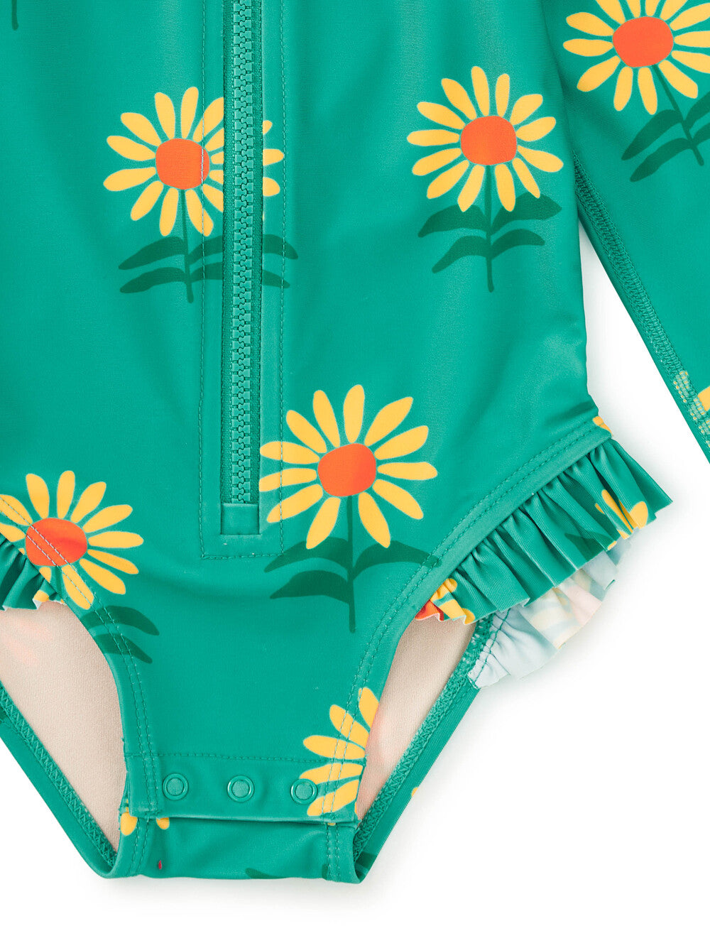 Tea Light Laguna | Sunflowers Rash Guard Swimsuit