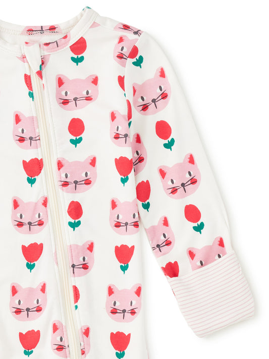 Tea Pretty Kitty | Play Soft Footed Romper