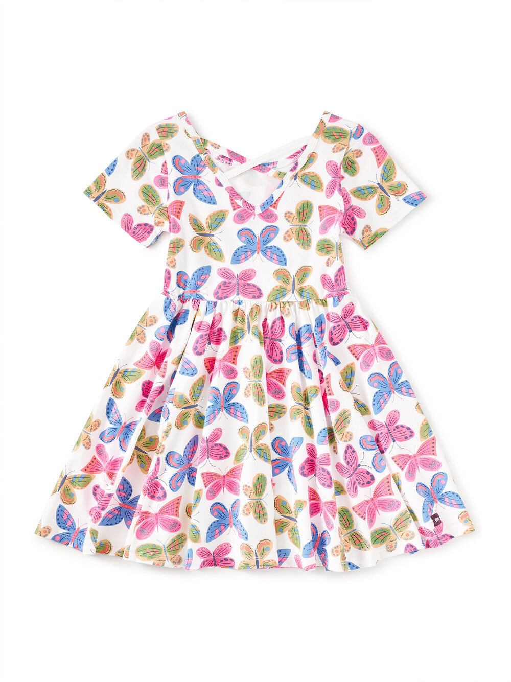Tea Flutter Fiesta | Short Sleeve Ballet Dress