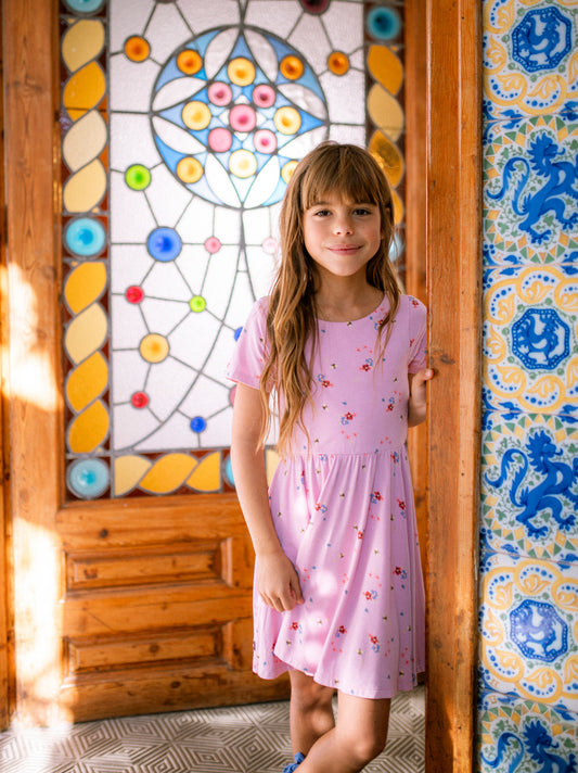 Tea Busy Bees & Flowers | Bamboo Play Soft Dress