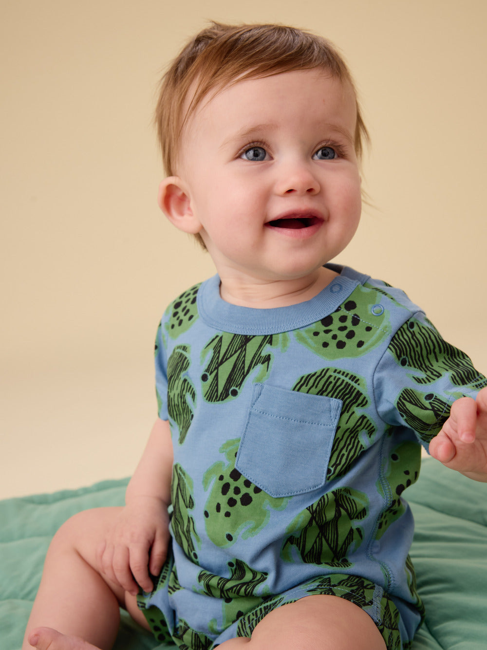 Tea Hopalong Frogs | Pocket Shortie Romper