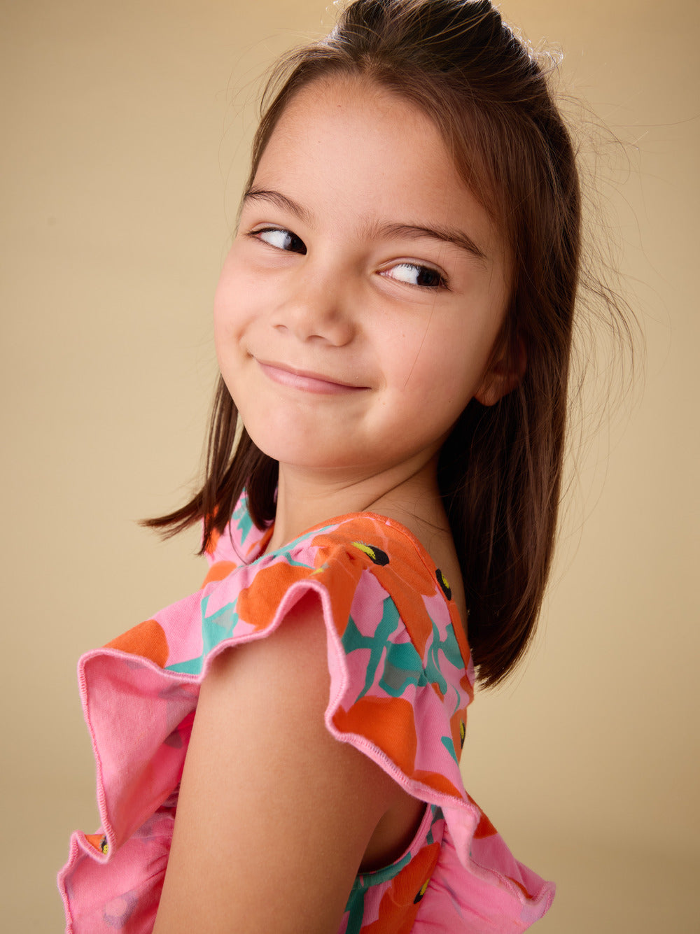 Tea Poppy Poppies | Flutter Sleeve Romper