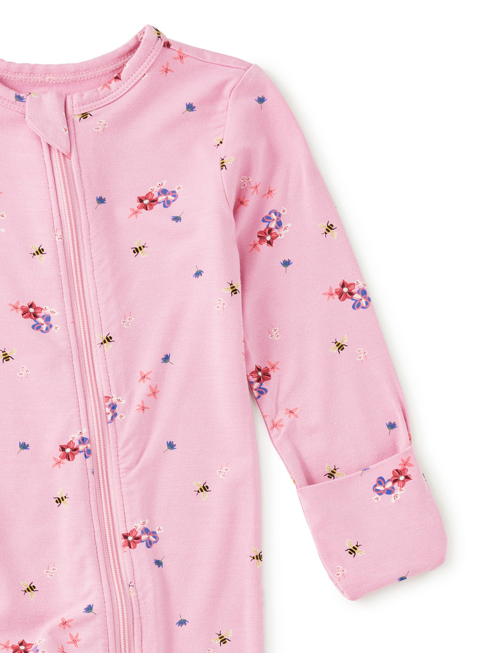 Tea Busy Bees & Flowers | Footed Romper