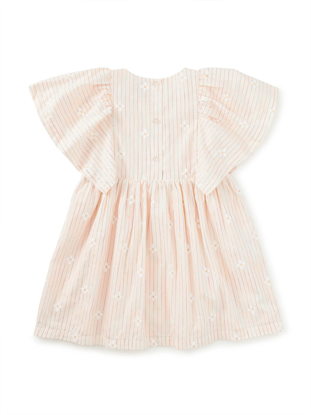 Tea Floral Stripe | Butterfly Sleeve Twirl Dress
