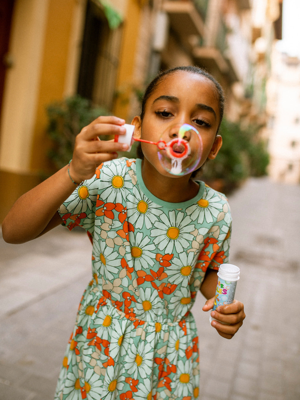 Tea Daisy Deluxe | Short Sleeve Twirl Dress