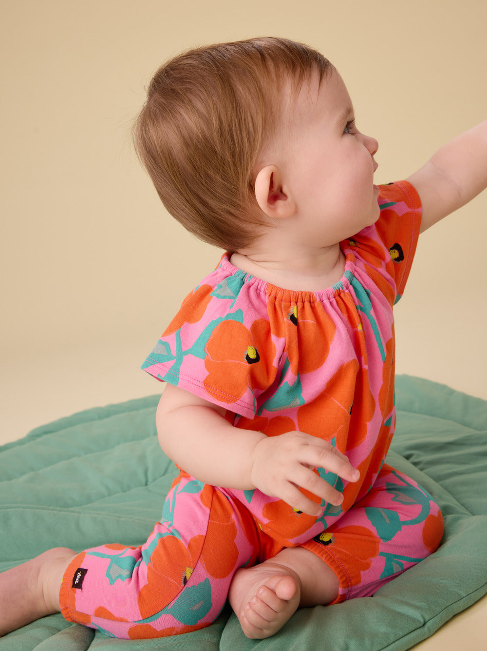 Tea Poppy Poppies | Tulip Sleeve Romper