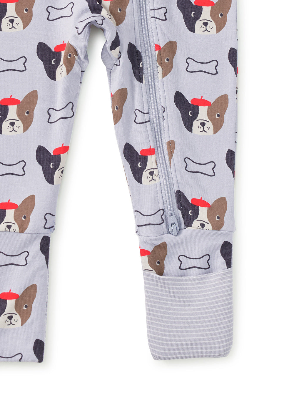 Tea French Bull Dog | Footed Romper