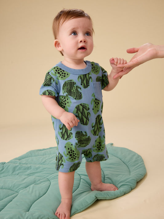 Tea Hopalong Frogs | Pocket Shortie Romper