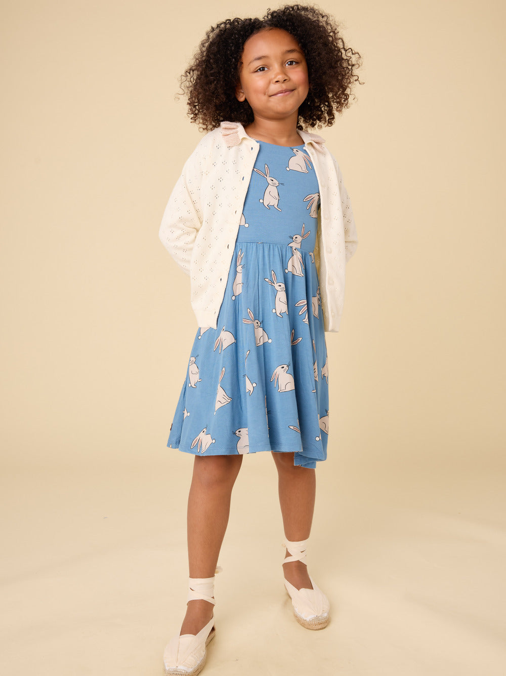 Tea Chalk | Collared Pointelle Cardigan