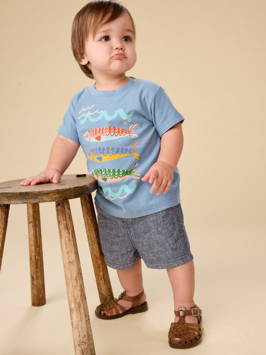 Tea Blue Tide | Sardines Del Sur Graphic Tee