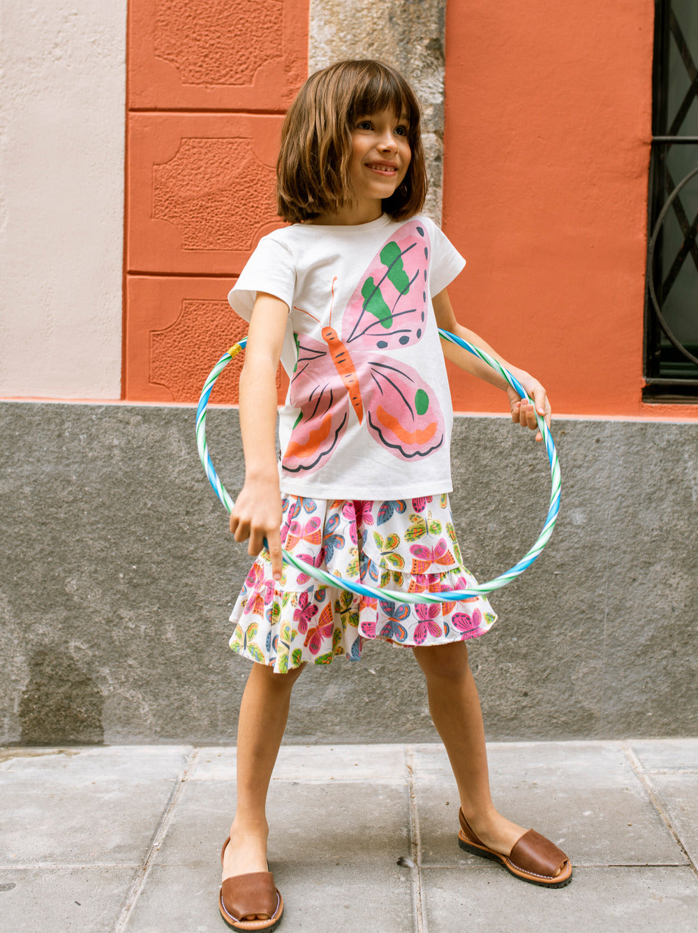 Tea Flutter Fiesta | Ruffle Skirt