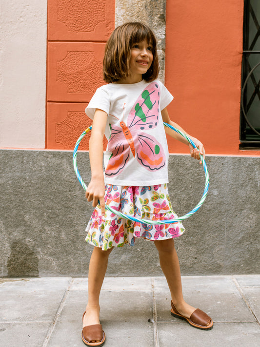 Tea Flutter Fiesta | Ruffle Skirt