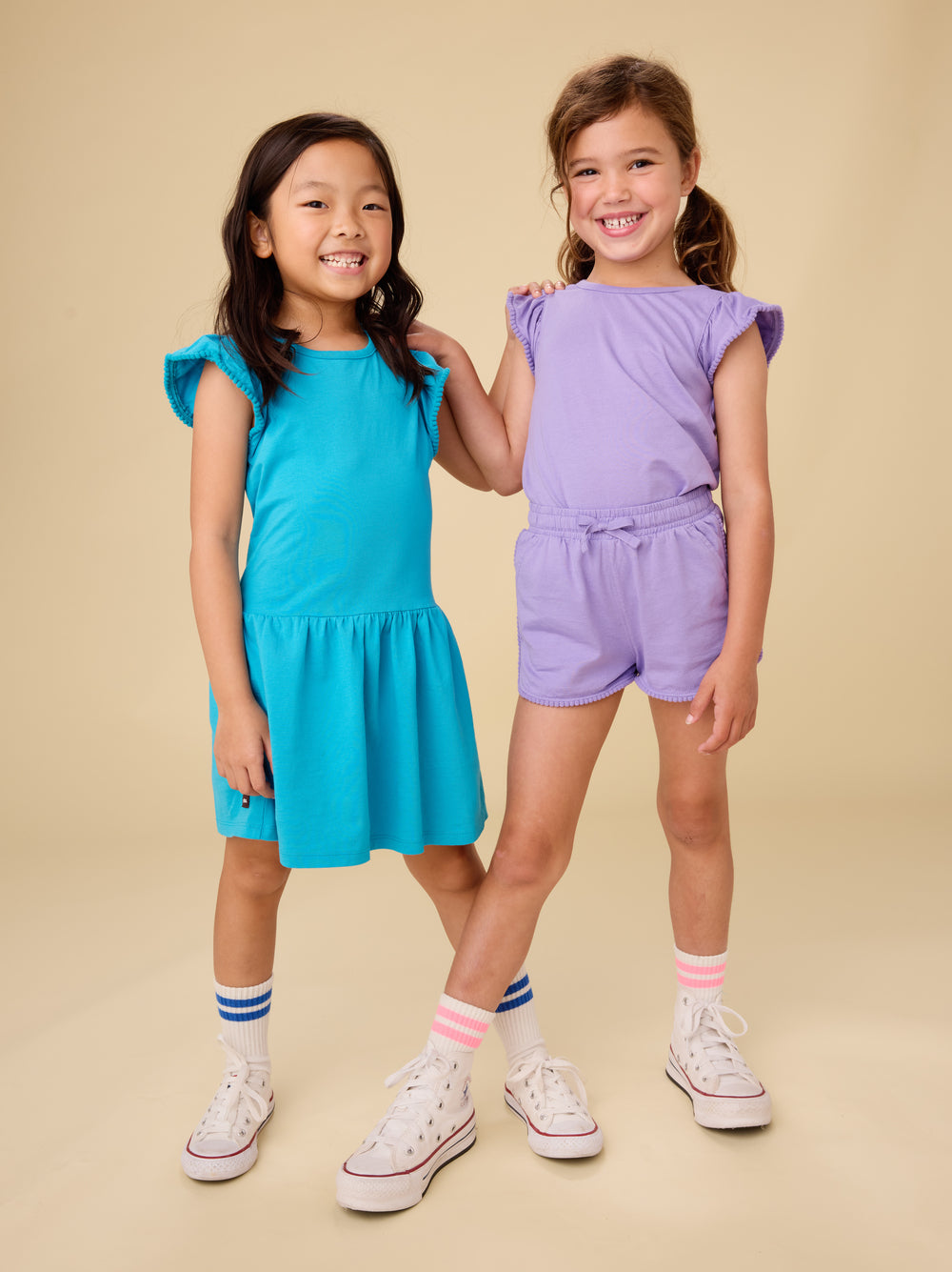 Tea Bondi Blue | Pom-Pom Flutter Dress