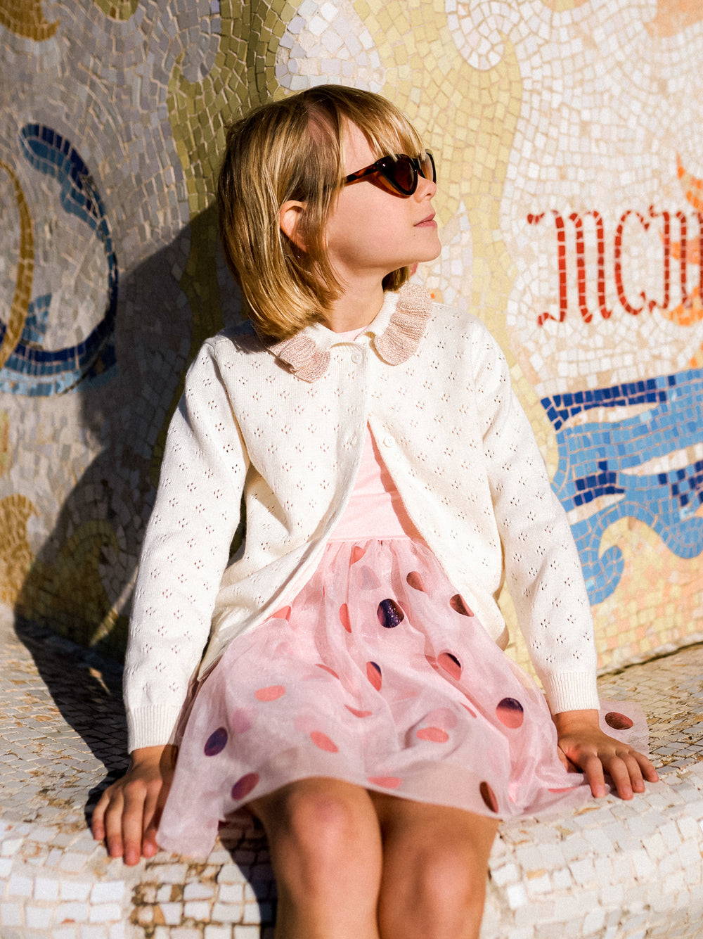 Tea Flamenco Dots | Printed Tulle Ballet Dress